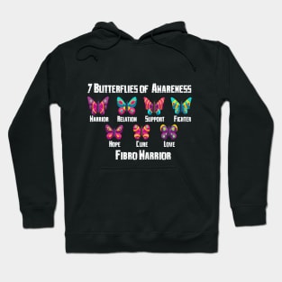 7 Butterflies of Fibromyalgia Awareness Hoodie